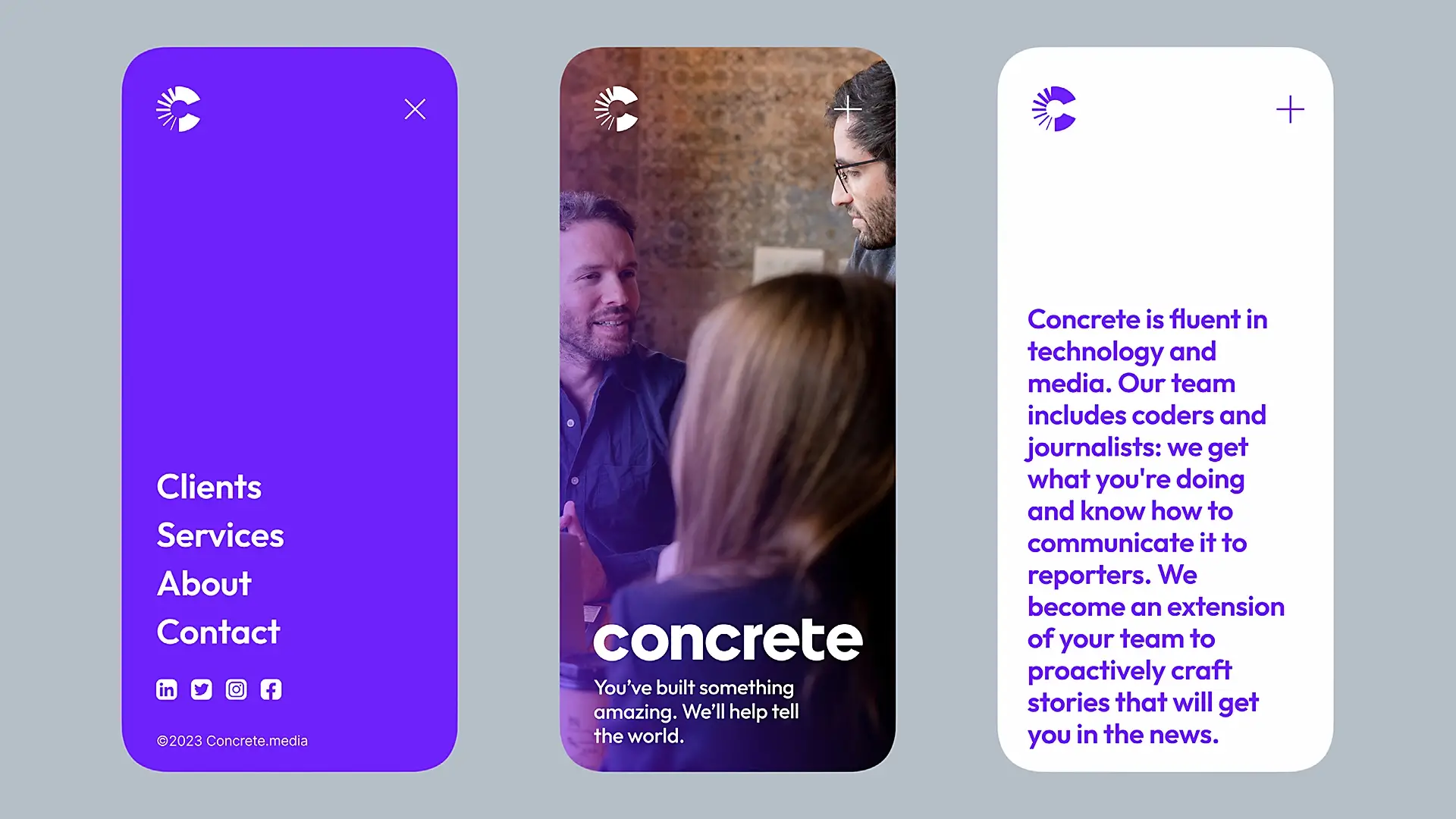 Concrete - Web - UI - Logotype - Branding - Social Media